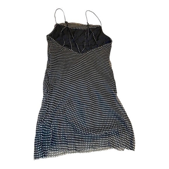 Urban Outfitters Rosalia Chiffon Dress, Polka Dot, Black &‎ White, Size Medium - Picture 7 of 16